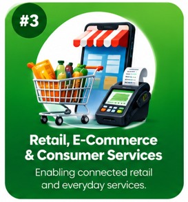 Retail, e-commerce and consumer services illustration